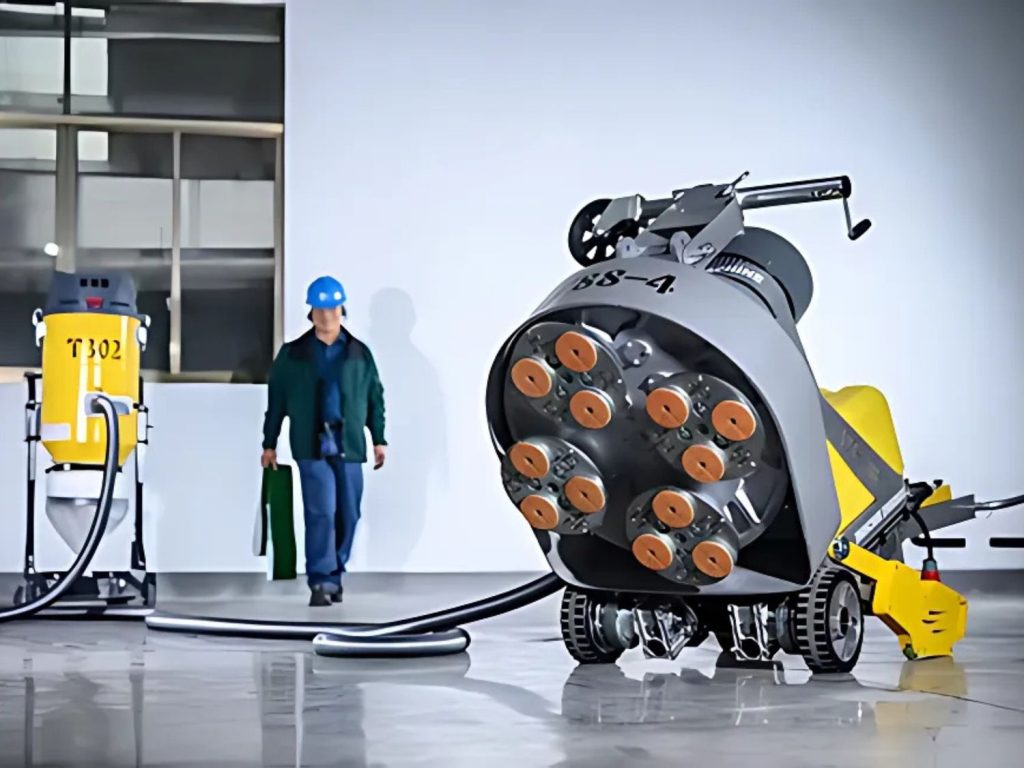 Sleek polished cement floor in modern room, highlighting durability – cement polishing floors Houston