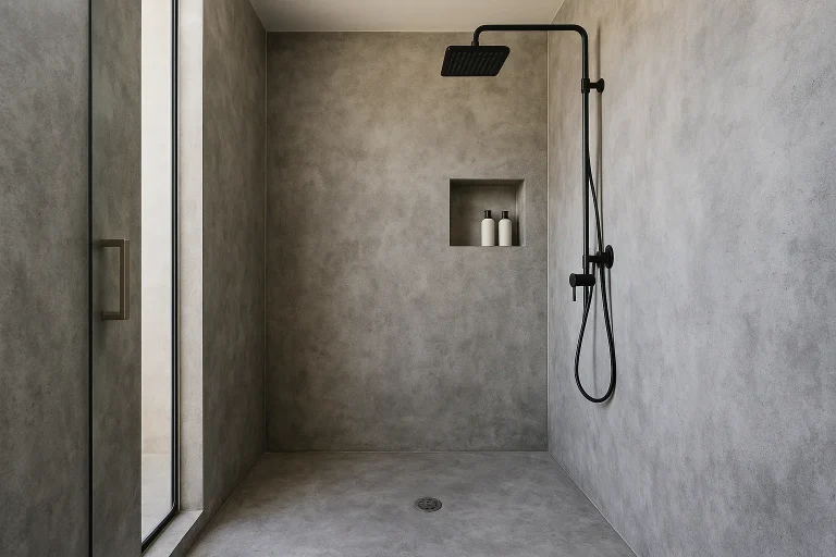 How to Make a Finished Concrete Shower Floor