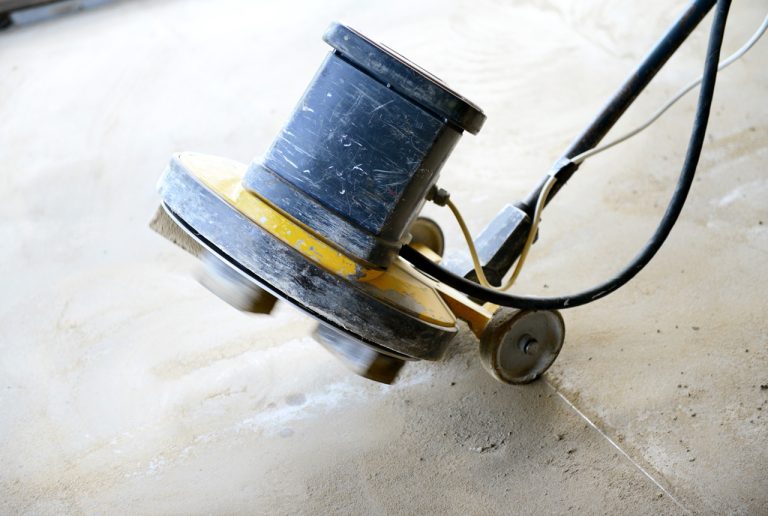 Industrial machine provides polishing concrete services Houston businesses use to smooth and prep large factory floors.